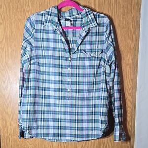 Plaid Button-Up Shirt